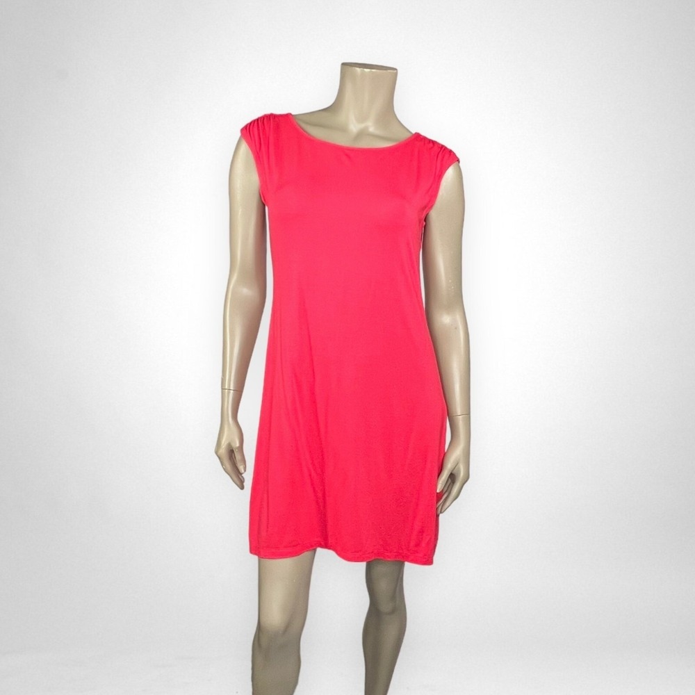 CHICO'S Small Taryn Sleeveless‎ Tee Shirt Dress in Summerberry Vacation Summer